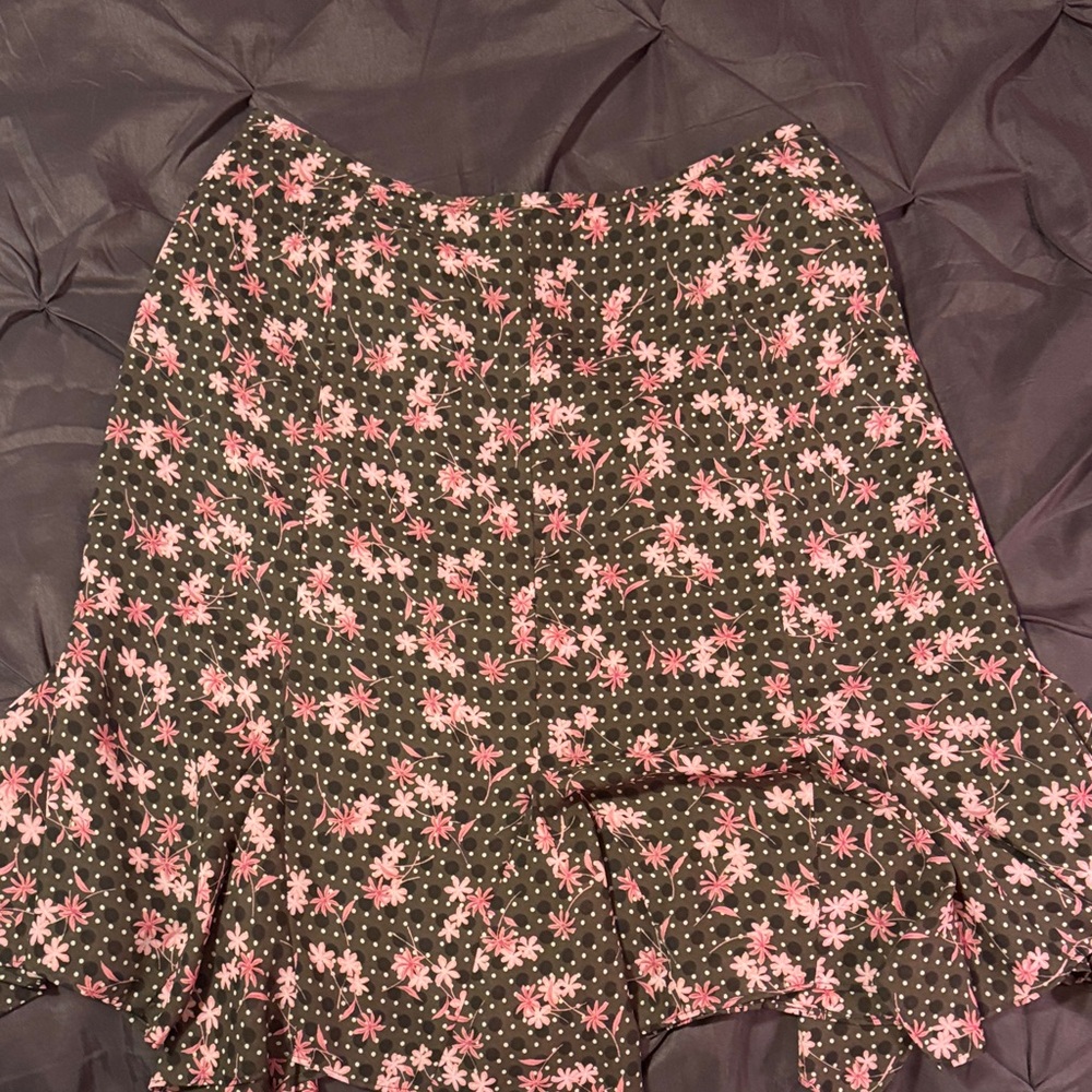 Floral Black and Pink Women's Skirt